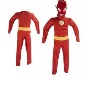 flash man maske hediyeli erkek cocuk kostumu