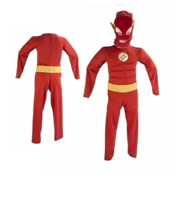 flash man maske hediyeli erkek cocuk kostumu