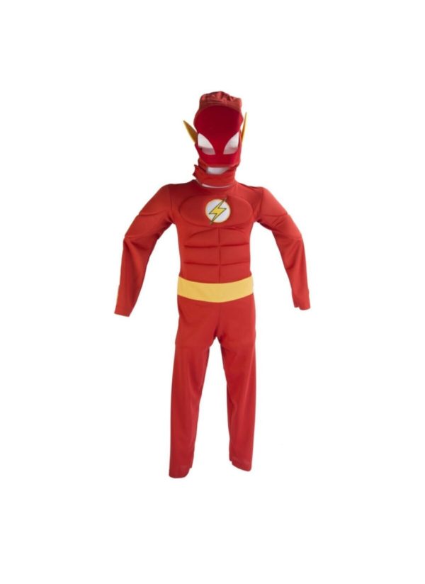 flash man maske hediyeli erkek cocuk kostumu