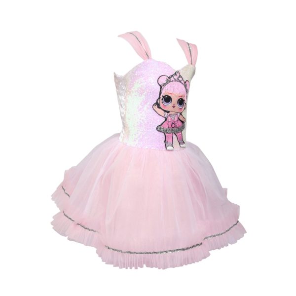 lol pembe dogum gunu parti kiz cocuk kostumu
