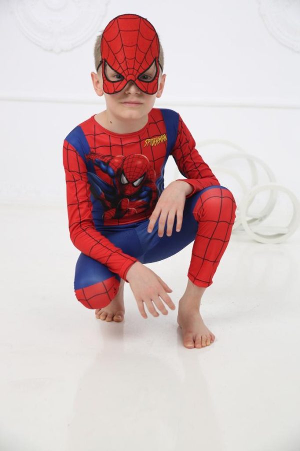 spiderman orumcek adam digital baskili erkek cocuk kostumu